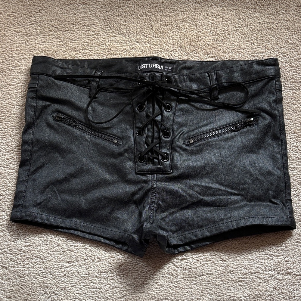 Disturbia | Omen Lace Up Shorts